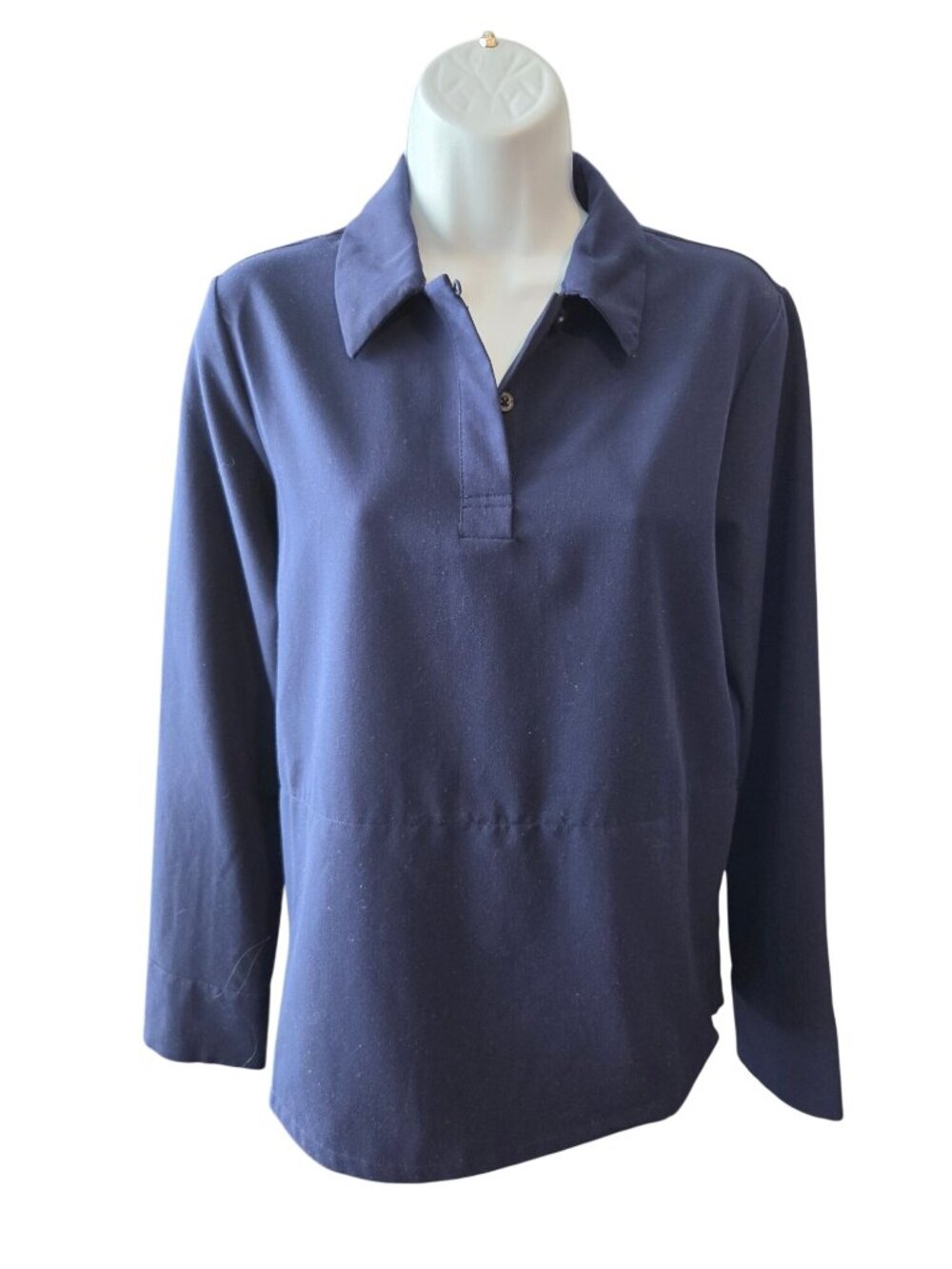 FIGS Technical Collection Womens S Navy Scrub Set Wide Leg Pants Medcore Nurse